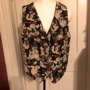 NWOT, Idea Nuova snowman Christmas vest